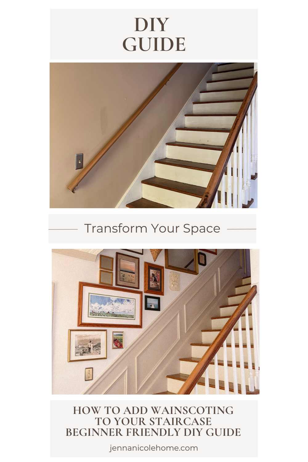 How to Add Wainscoting to Your Staircase (Beginner-Friendly DIY ...
